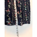 Vintage Concept Tiered Maxi Skirt Floral Blue Gold Navy Boho XL Photo 5