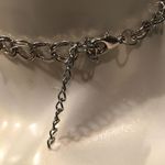 Rhinestone adjustable Bib Necklace w/ Earrings Silver Photo 3