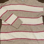 American Eagle  Sweater Women’s Small Striped Cream White Pink Photo 0