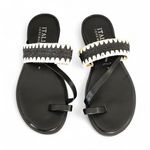 Italian Shoemakers  Elegant Black and Cream Sandals Photo 2