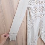 Knox Rose  Womens Crochet Lace Cardigan Size XS Cream Open Front Boho Cottage Photo 6