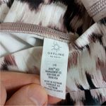 Aerie  Offline High Rise Crossover Leggings Large White Animal Print 7/8 Length Photo 4