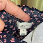 ON 34th Elegant Navy Floral Blouse size M Blue Size M Photo 7