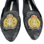 Veronica Beard  Black Flats 36.5 Royal Navy Gold Patch Photo 2