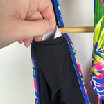 Breeza Tropical Floral One Piece Swimsuit Size 18W Halter Pool Vacation Beachy Blue Photo 1