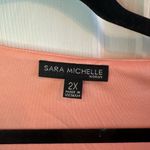 Sara Michelle Coral Patterned Blouse Orange Size 2X Photo 2