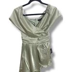 NWT Lulus Pale Green Asymmetric Off Photo 5