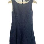 Brooks Brothers 346 Womens Sz 4P Navy Blue Eyelet Sleeveless Dress A-line Photo 0