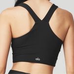 Alo Yoga Airbrush Real Bra Cropped Tank Top in Black Photo 1