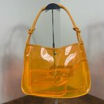 Dolce & Gabbana Dolce &‎ Gabbana D&G Rhinestone Embellished Clear Orange Vinyl Tote Bag Photo 2