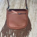 White Leather Fringe Purse Photo 1