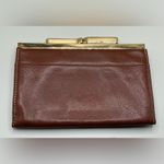 A Very Rare HTF GoldPfeil Vintage West Germany burgundy leather Wallet Gold Photo 1