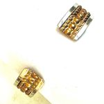 Braided Sterling Silver, Brass & Copper Cuff Bracelet Silver Photo 4