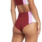 l*space NWT L* Women Portia Girl Bikini Bottoms Sangria/Rosebud/Cream High-Waisted Photo 2