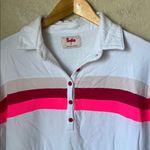 Pirdie Murray pink and white striped golf sweater Photo 2