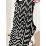 Charming Charlie NWT Women’s Dress Black White‎ Chevron Zigzag Small  A-Line Photo 1