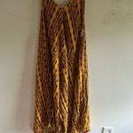 RTR KahindoKano Jumpsuit Orange/Mustard Wide Leg Sz XL 1 pc boho print Orange Photo 5