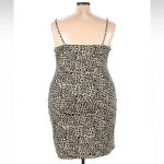 ASOS Wednesday's Girl Leopard Cami Party Mini Dress Plus Size 18 Tan Photo 4