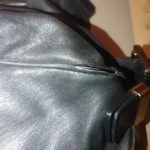 Michael Kors Black Leather Shoulder Bag With Gold Accents Photo 6