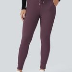 Halara Softlyzero HighWaisted Drawstring Full Length Joggers Dusky Purple L P Photo 5