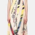Golden Goose  Bandana Print Slip Dress Sz 36 Cream Red Yellow Handkerchief RARE Photo 0
