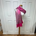 Women's Paisley Fuchsia/Grey Pashmina Scarf Shawl 74" x 28" Photo 3
