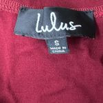Lulus ‎ Yes to the Mesh Wine Red Half Sleeve Skater Mini Dress Size S Photo 7