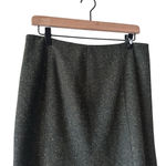 Theory Dark Green Wool Tweed Tulip Skirt Size 10 Made in USA Photo 2