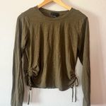 Long sleeve adjustable hem shirt Green Photo 0