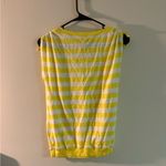 American Eagle Yellow Striped Ruched Shoulder Tank Top | Size Small | 2009 Photo 1
