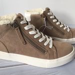 Suede High Top Sneakers, Size 6 Tan Photo 0