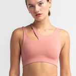 RSQ Pink Cutout Strap Sports Bra Photo 0