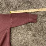 EXPRESS Mulled Wine Cable Knit Cowl Neck Mock Neck Dolman Sleeve Sweater Photo 7