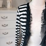 Rue 21 Cardigan Lightweight Black Cream Striped Photo 1
