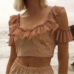 Alice McCALL  black ruffled lace crop top NWT Photo 4