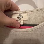 Entro  Beige Fringed Short Sleeve Top Photo 2