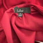 Lulus  Burgundy Red Bodycon Midi Dress Square Neck, Open Back, Side Slit, Size S Photo 7