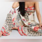 Free People Bali Birds Of Paradise Jumpsuit in Ivory Combo Palazzo PantNWT Sz XL Photo 5