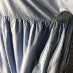 Vintage 90s Honors Peasant Midi Dress Embroidered Floral Cotton Baby Blue Large Photo 8