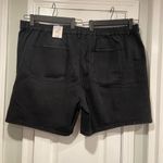 Terra & Sky NWT  Size 4X Black Denim Elastic Waist Zip Up Cotton Denim Shorts Photo 2