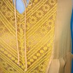 She & Sky Sunflower Yellow Sleeveless Pleated Shift Chiffon Dress Size Small Photo 6