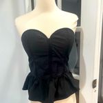 Charlotte Russe Black Strapless Peplum Top Photo 2