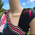 Cache black, hot pink Hawaiian/tropical floral print dress- Sz 2 Photo 16