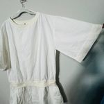 Free People NEW  Astrid Optic White Shirt Dress Drop Waist Size Small Womens Photo 7