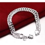 Boutique NEW Solid Curb Cuban Link Bracelet 925 Sterling Silver Statement Jewelry ‎ 8" Photo 4