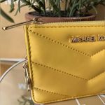 Michael Kors Jet Set Small Quilted Coin Pouch Card Wallet Yellow NWT Photo 3