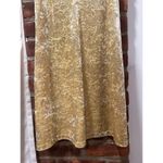 ZARA Mini Dress Crushed Velvet Yellow Slip Dress Style Womens Medium Photo 3