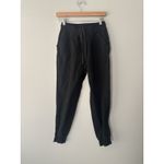 Marine layer  Women's Black Hazel Drapey Jogger Sweatpants Linen Blend Size Small Photo 4