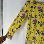 Loft Ann Taylor  Floral Print Boatneck Long Sleeve Shift Dress Size 4‎ Photo 3