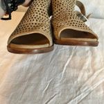 Rag and Bone Wyatt Perforated Suede Taupe Mid Heel Open Toe Sandal 36 Photo 6